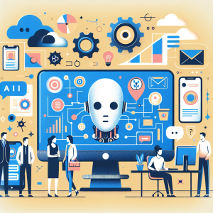 AI customer support interface showing automated chat conversations and analytics dashboard with cost savings metrics