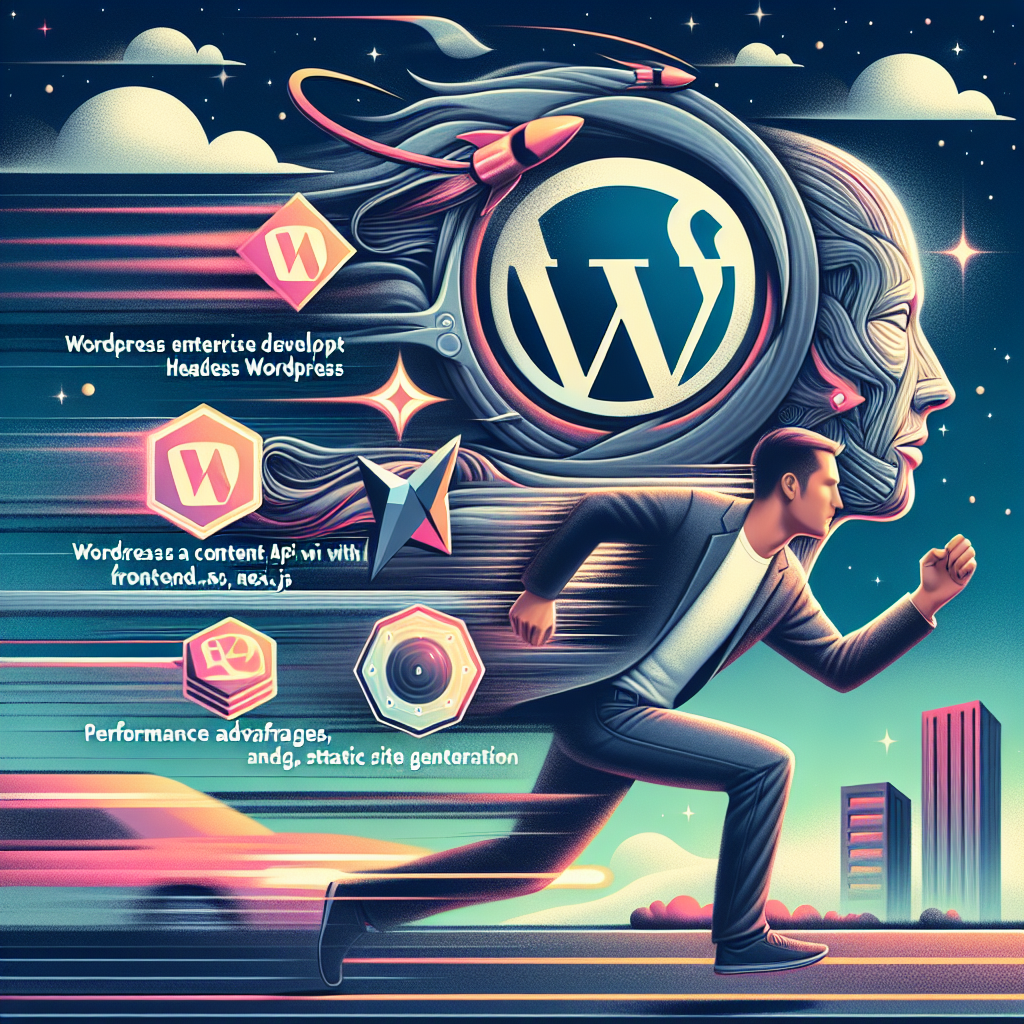 Modern headless WordPress architecture diagram showing decoupled frontend and backend systems for enterprise performance